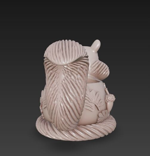 Cute Squirrel Planter Pen Holder 3D Printable STL 3D print model_2