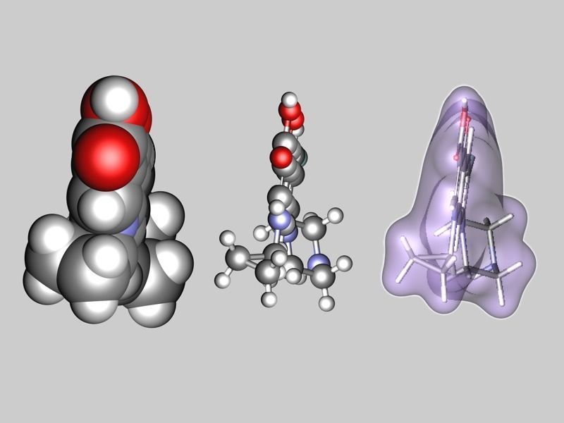 Ciprofloxacin molecule 3D model_7