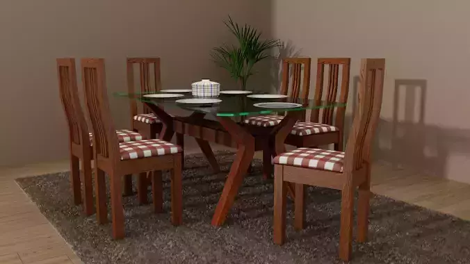 Modern Wooden Dining Table Set