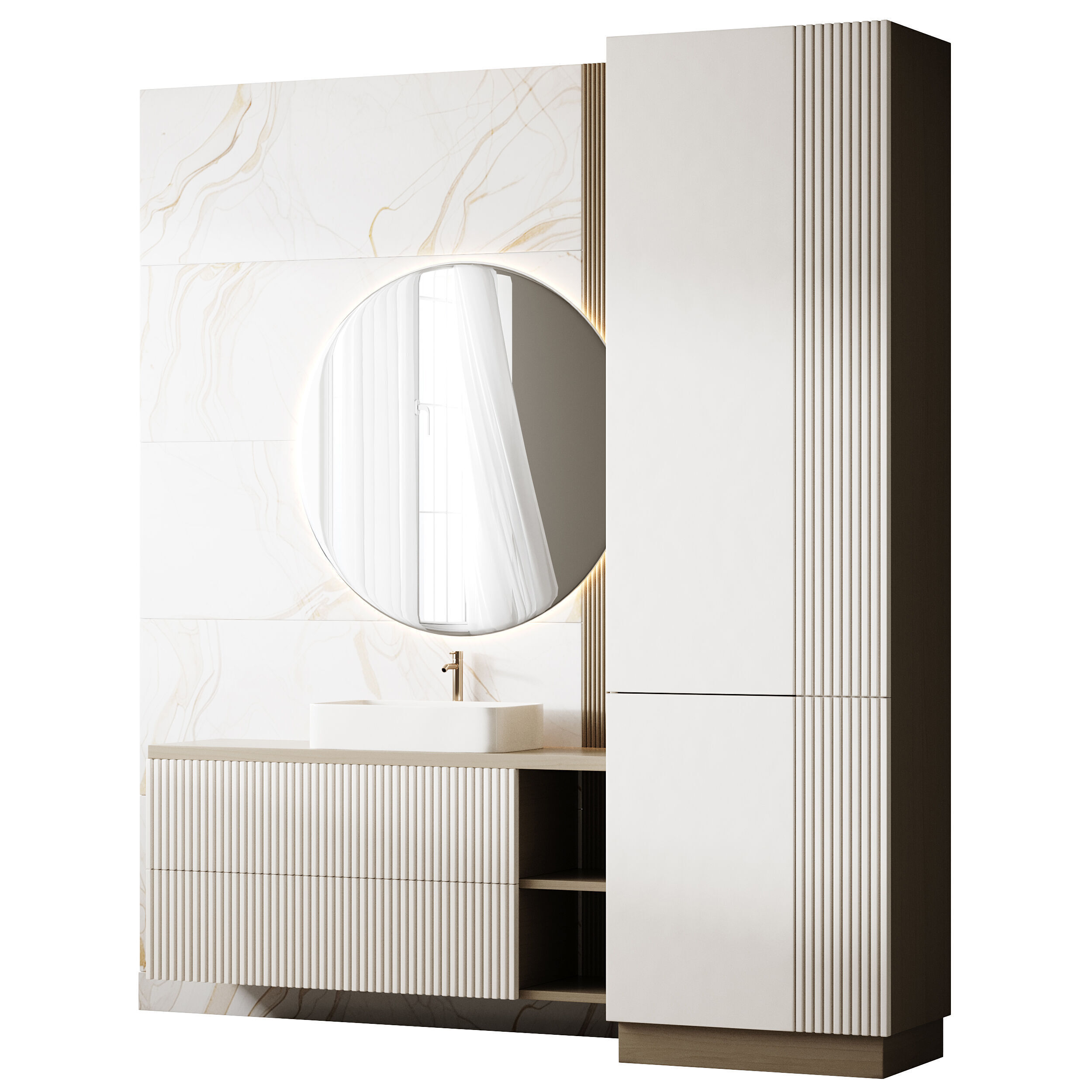 Bathroom furniture 20 3D model_12