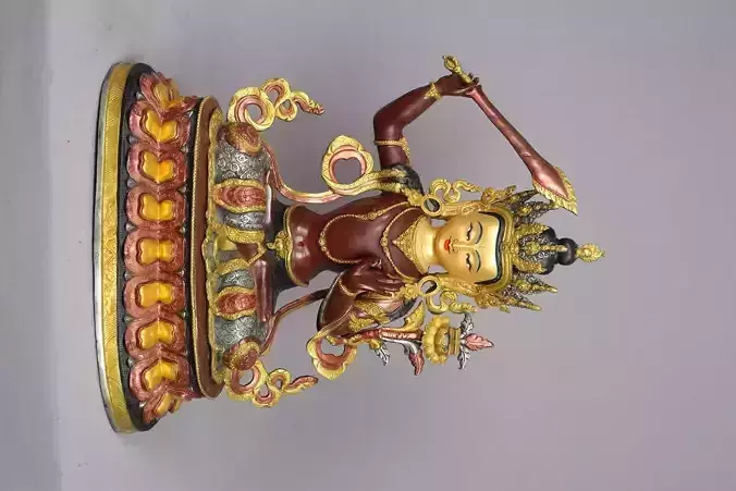 Manjushri Statue Low-poly 3D model Manjushri Statue Low-poly 3D model