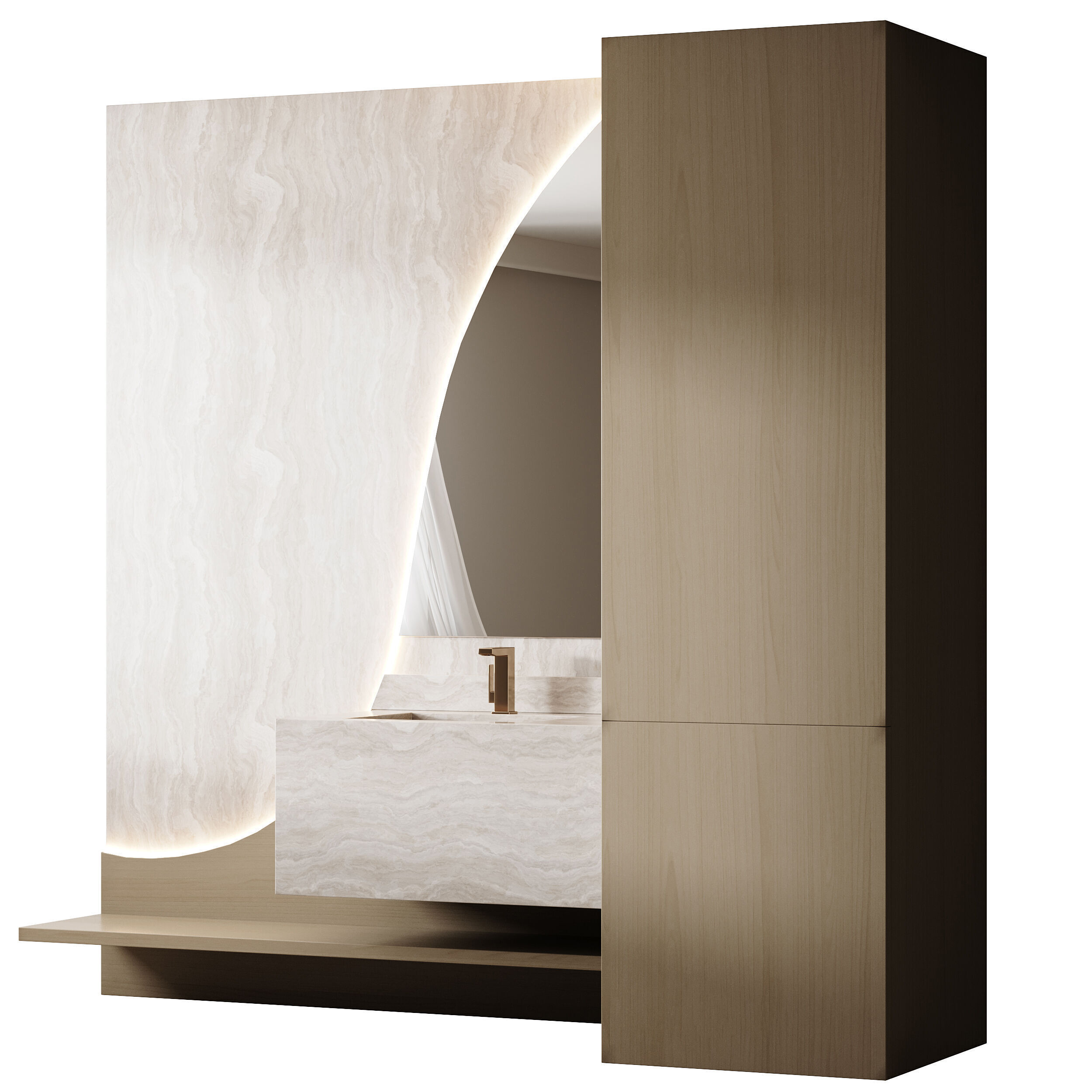 Bathroom furniture 21 3D model_10