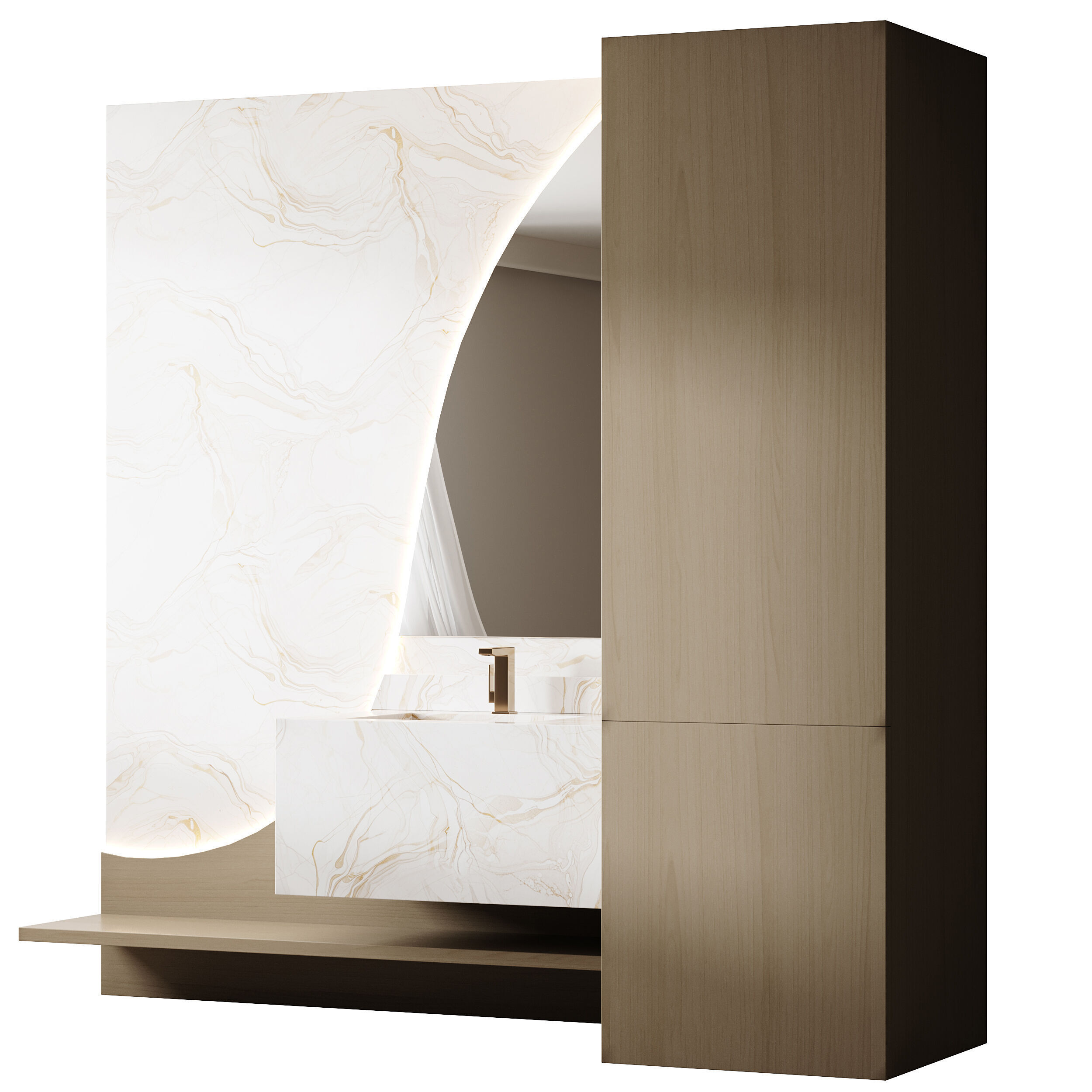 Bathroom furniture 21 3D model_11