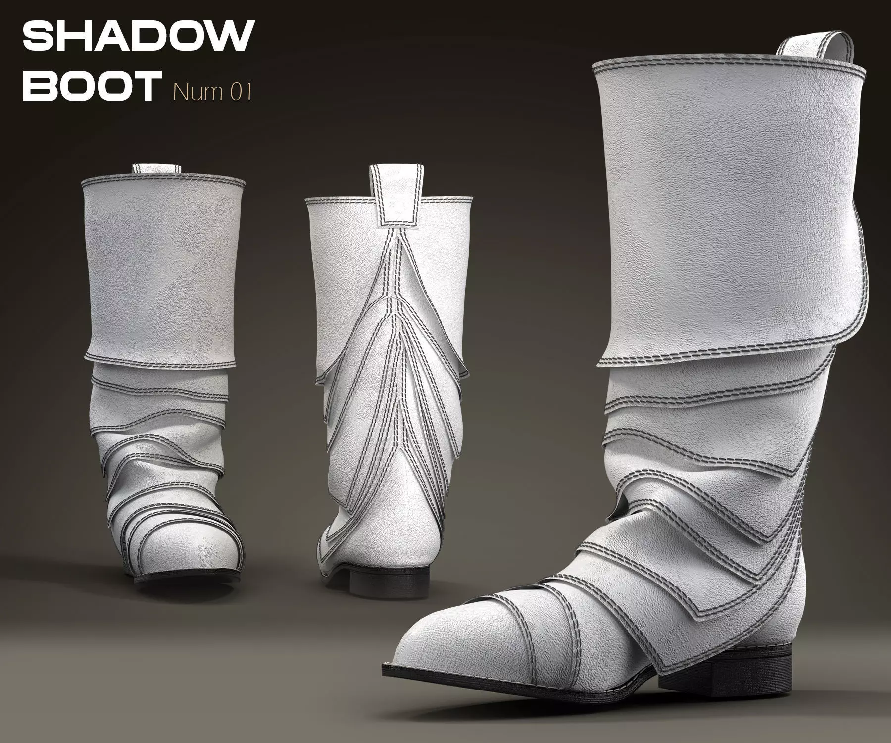 Shadow Boot High-Quality 3D Boots 01 3D model_0