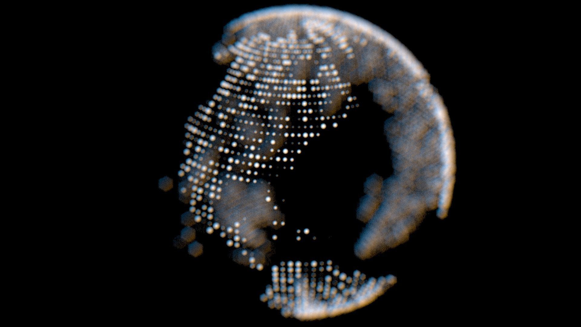 Dots Earth 3D model_1