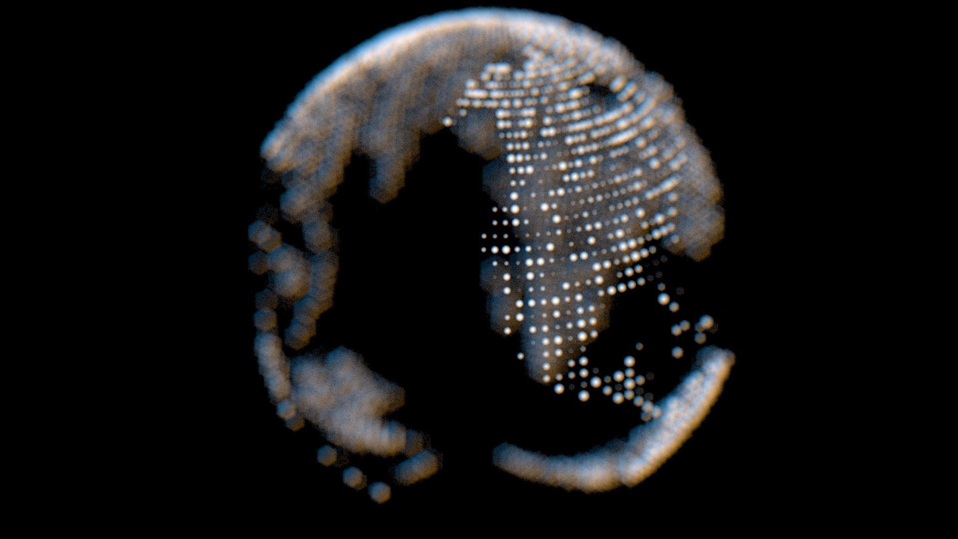 Dots Earth 3D model_2