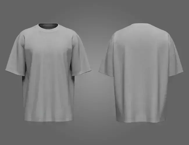 Mens Oversized TShirt 3D Model 