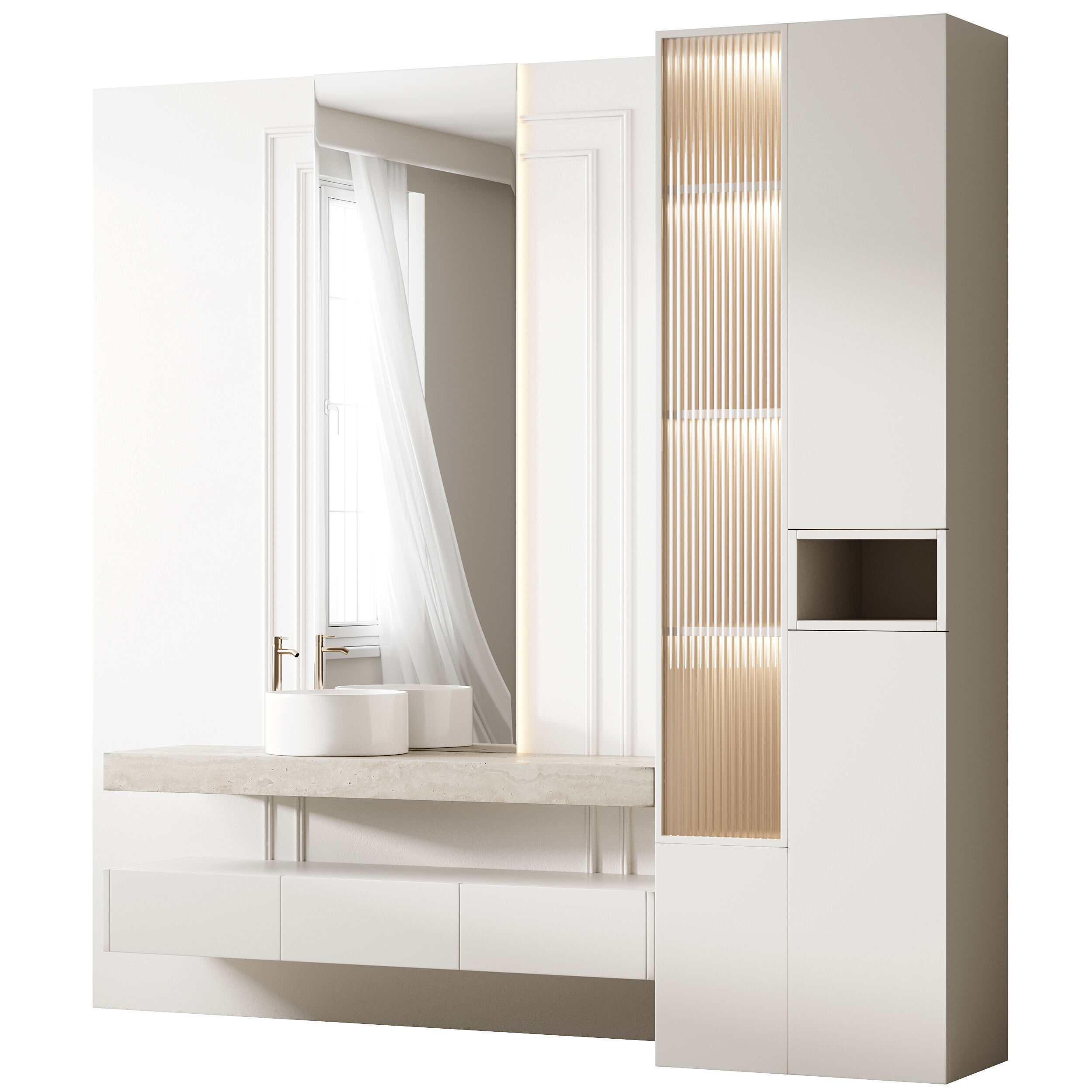 Bathroom furniture 22 3D model_11