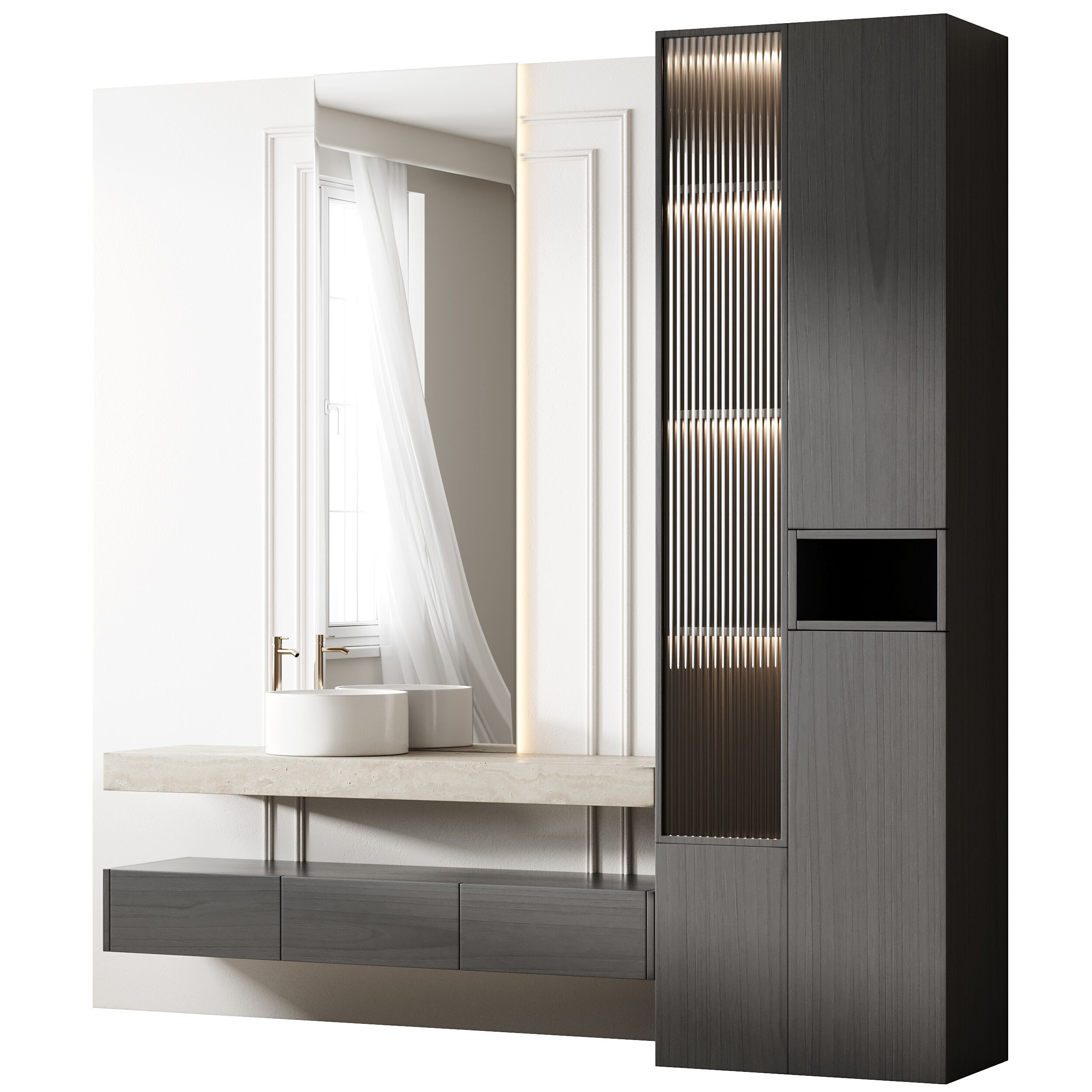 Bathroom furniture 22 3D model_10