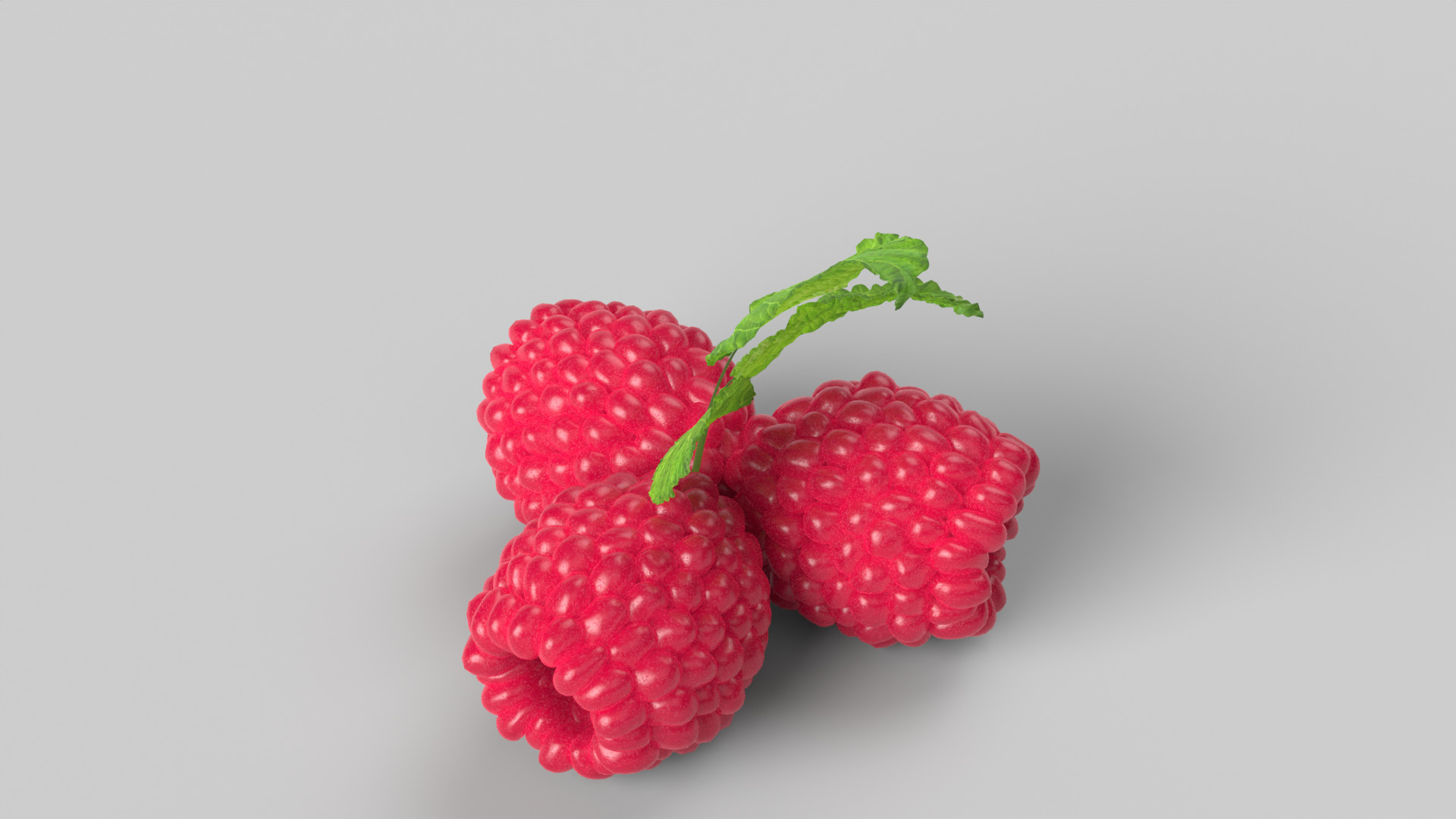 Raspberries 3D model_5