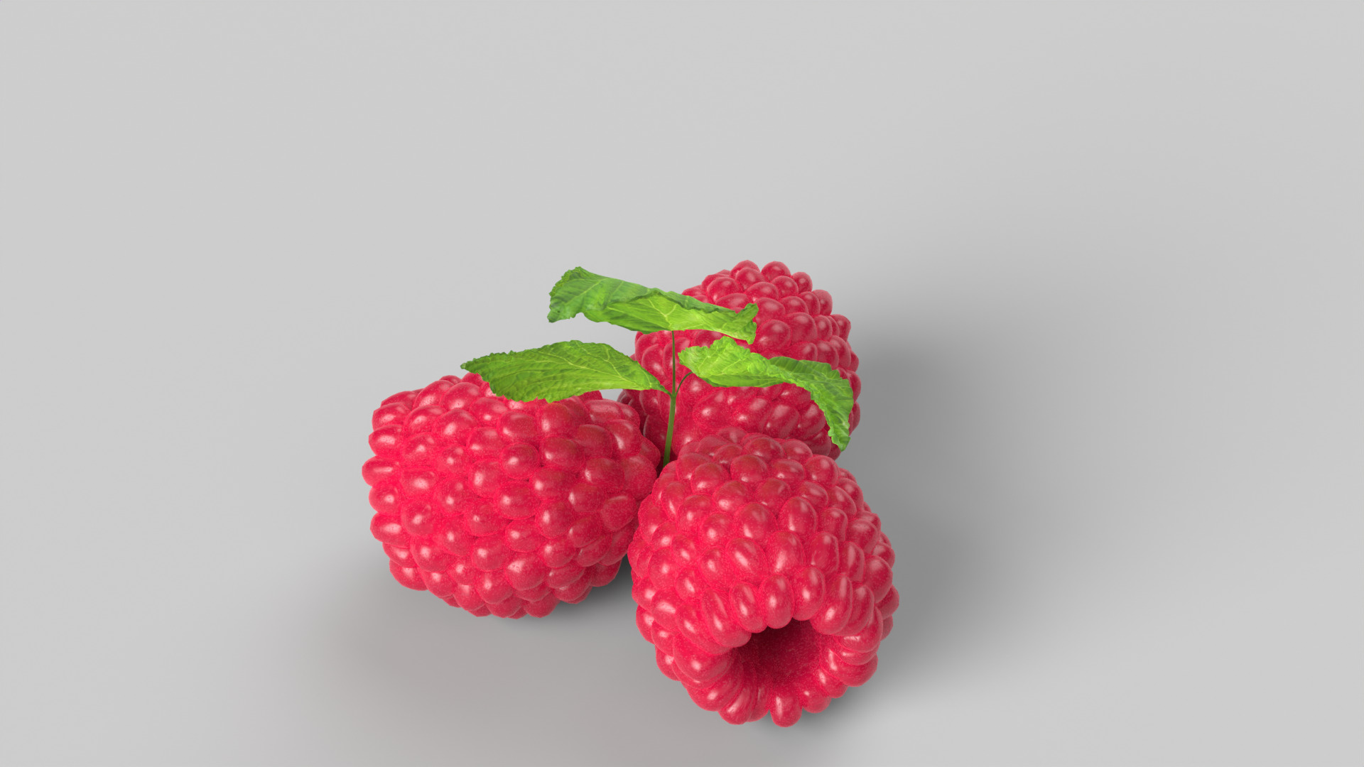 Raspberries 3D model_4