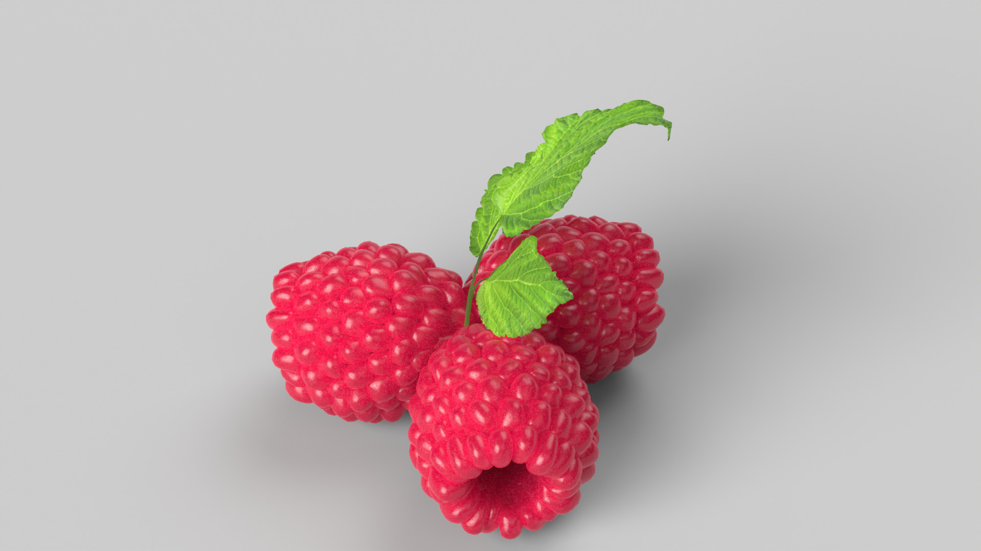 Raspberries 3D model_3