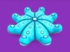 Stylized Starfish Pillow Cartoon Cushion  Low-poly 3D model_1