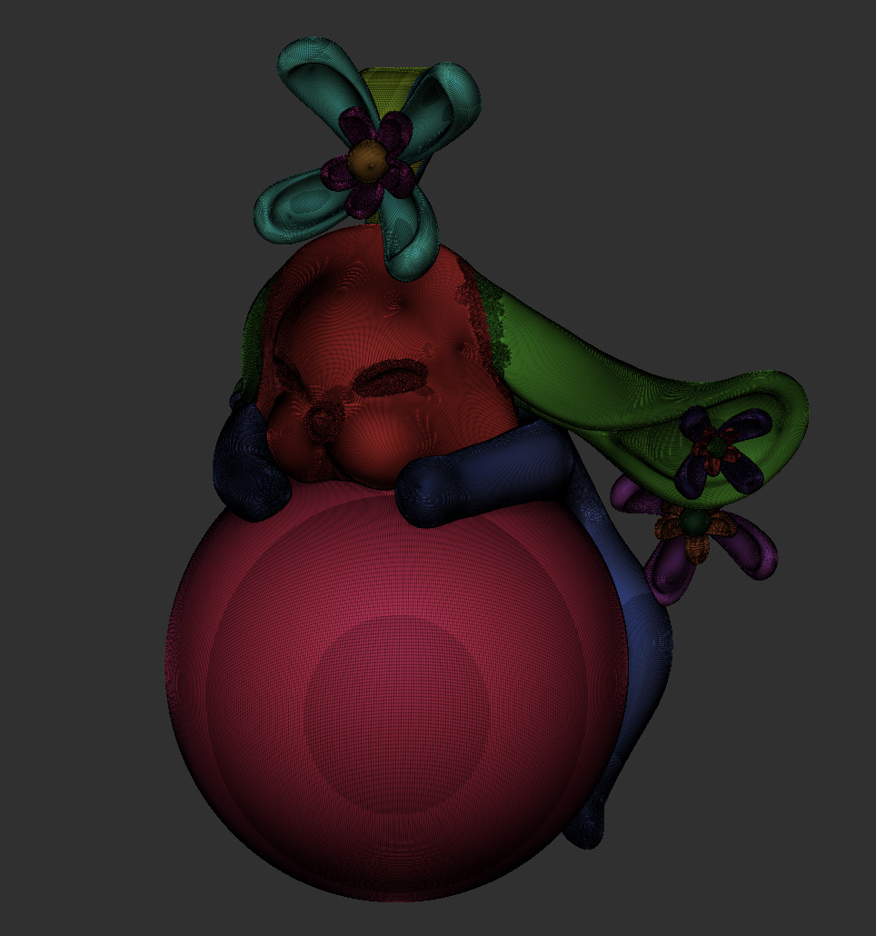 Cute Bunny Figurine on Ball  3D Print Model Free 3D print model_9