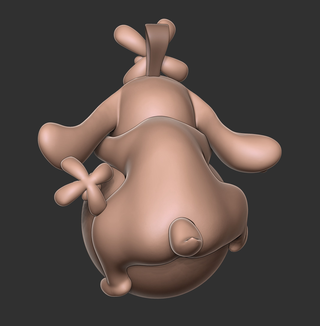 Cute Bunny Figurine on Ball  3D Print Model Free 3D print model_7