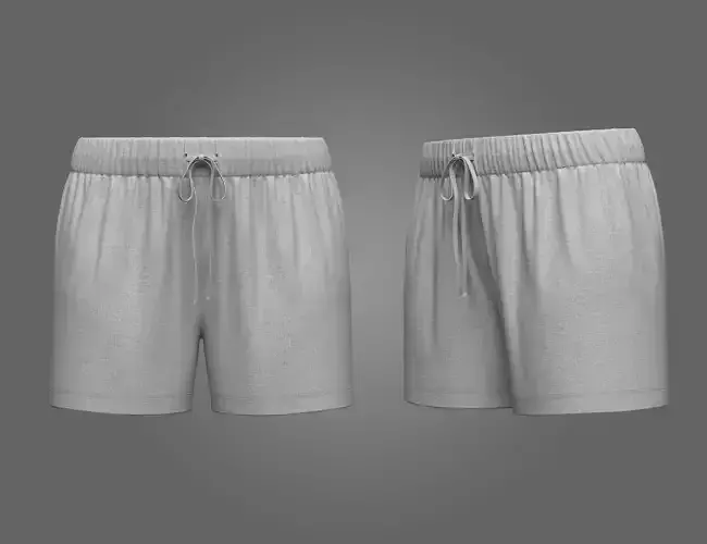 Womans Summer Shorts 3D Model 