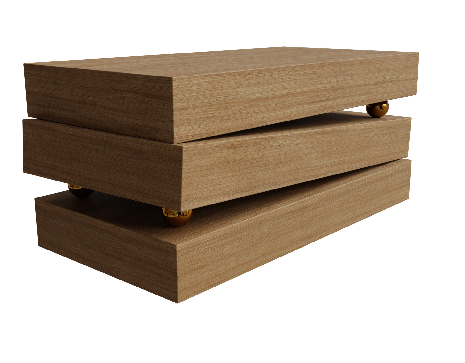 Realistic Simple Coffee Table 3D model_1