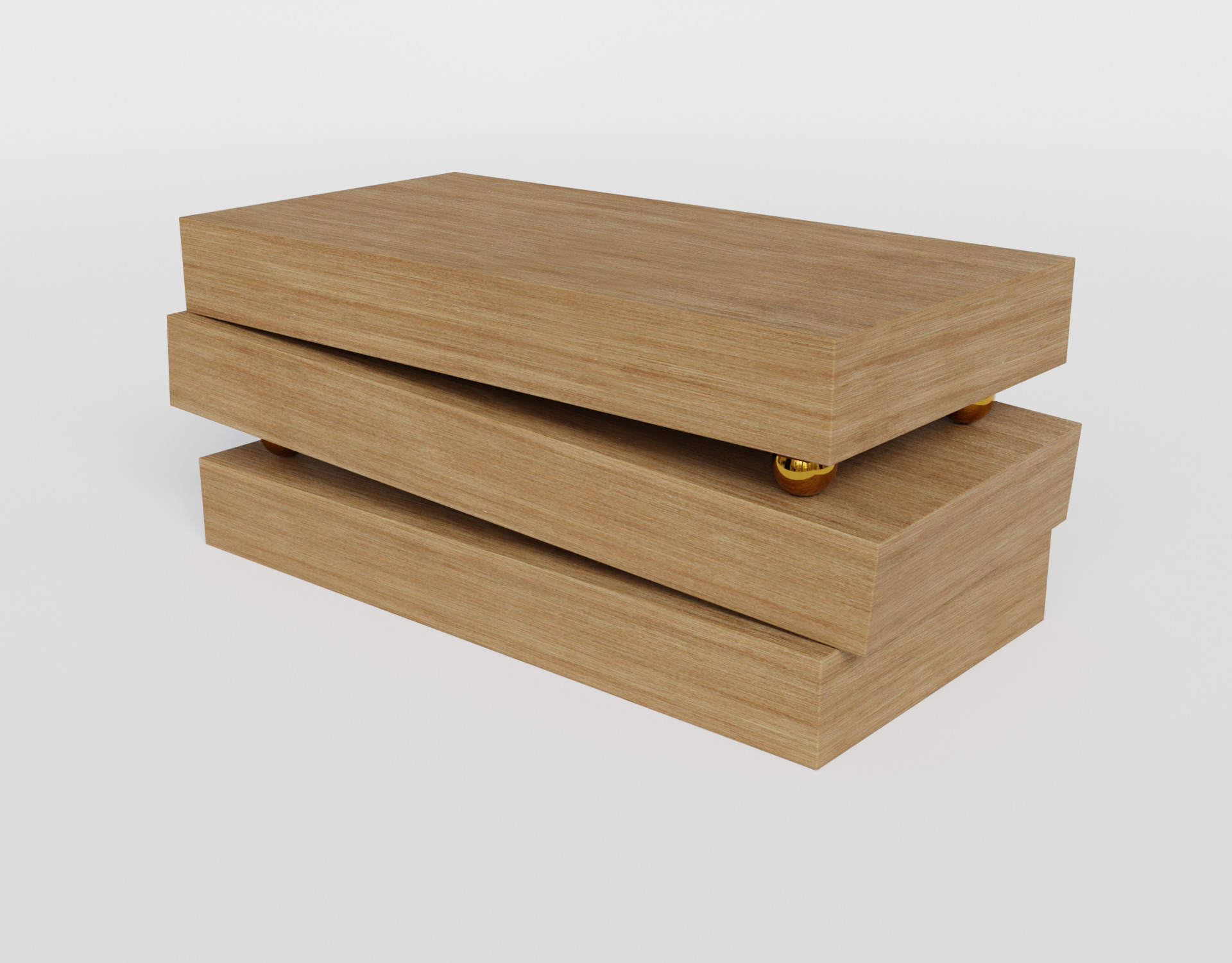 Realistic Simple Coffee Table 3D model_4
