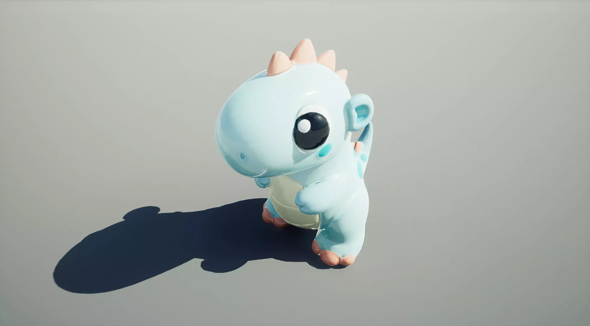 Cute Dino Toy Low-poly 3D model