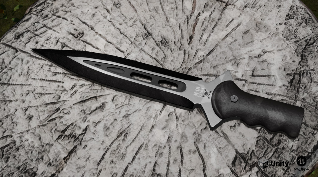 Spear And Dagger Bundle 3D model_6