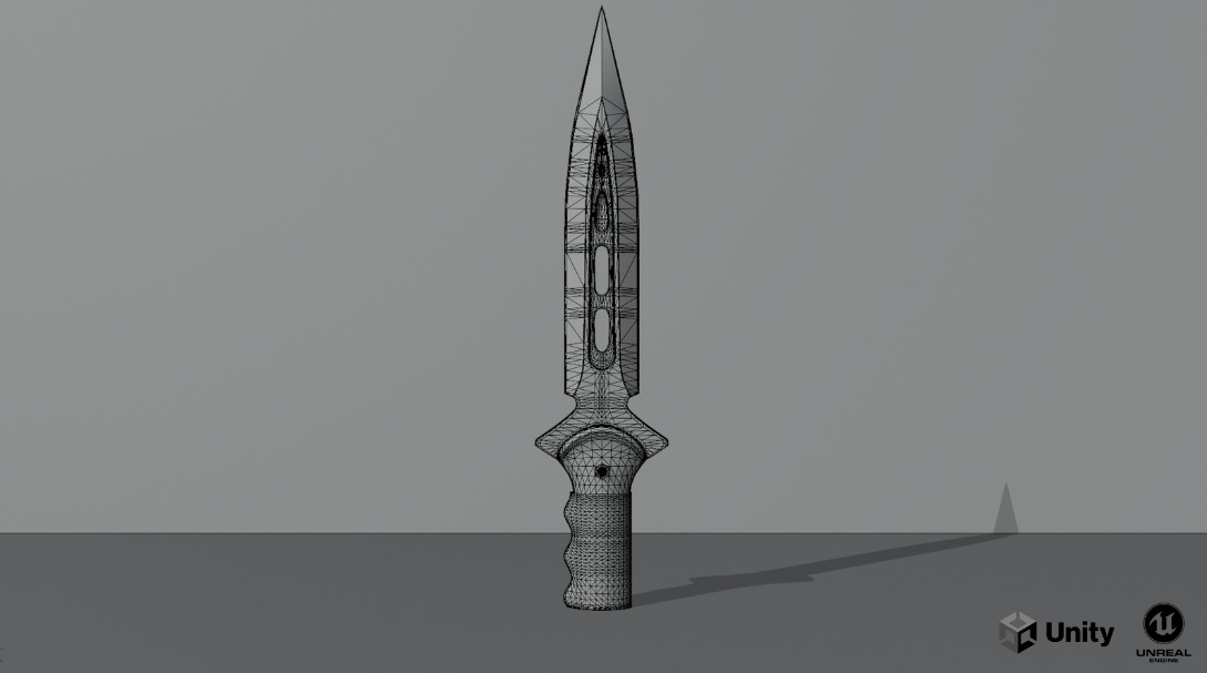 Spear And Dagger Bundle 3D model_9
