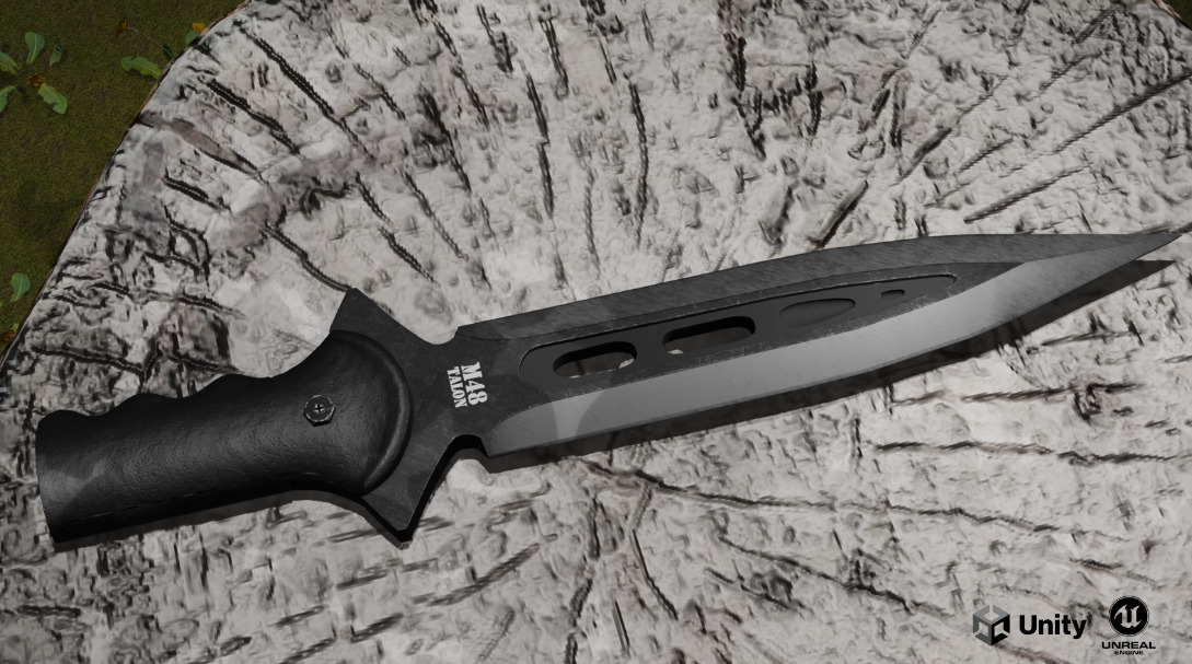 Spear And Dagger Bundle 3D model_5