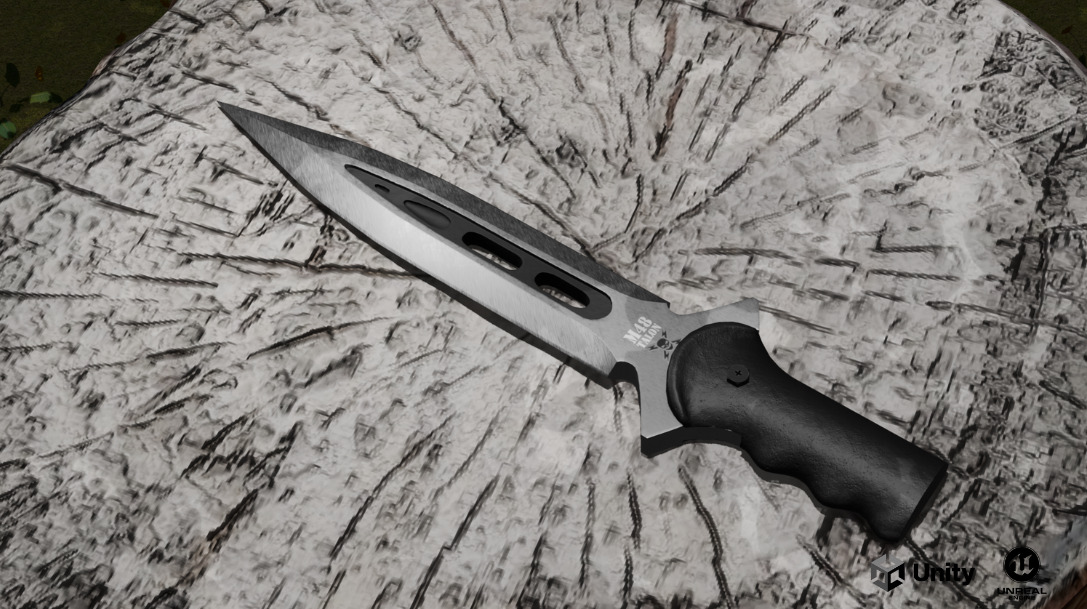 Spear And Dagger Bundle 3D model_7