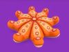 Stylized Starfish Pillow Cartoon Cushion  Low-poly 3D model_1