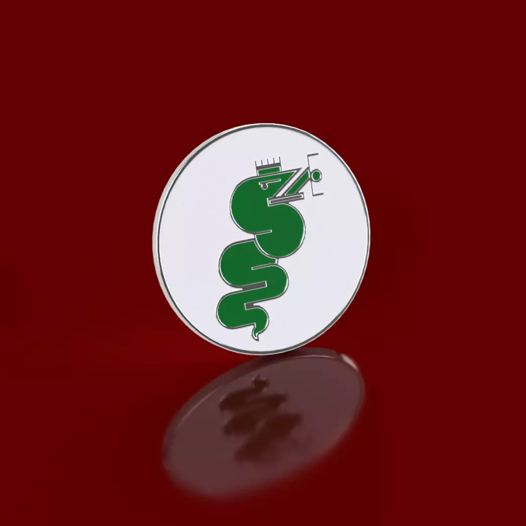 Alfa Romeo 2000 GTV C-Pillar Serpent Badge 3D print model_0