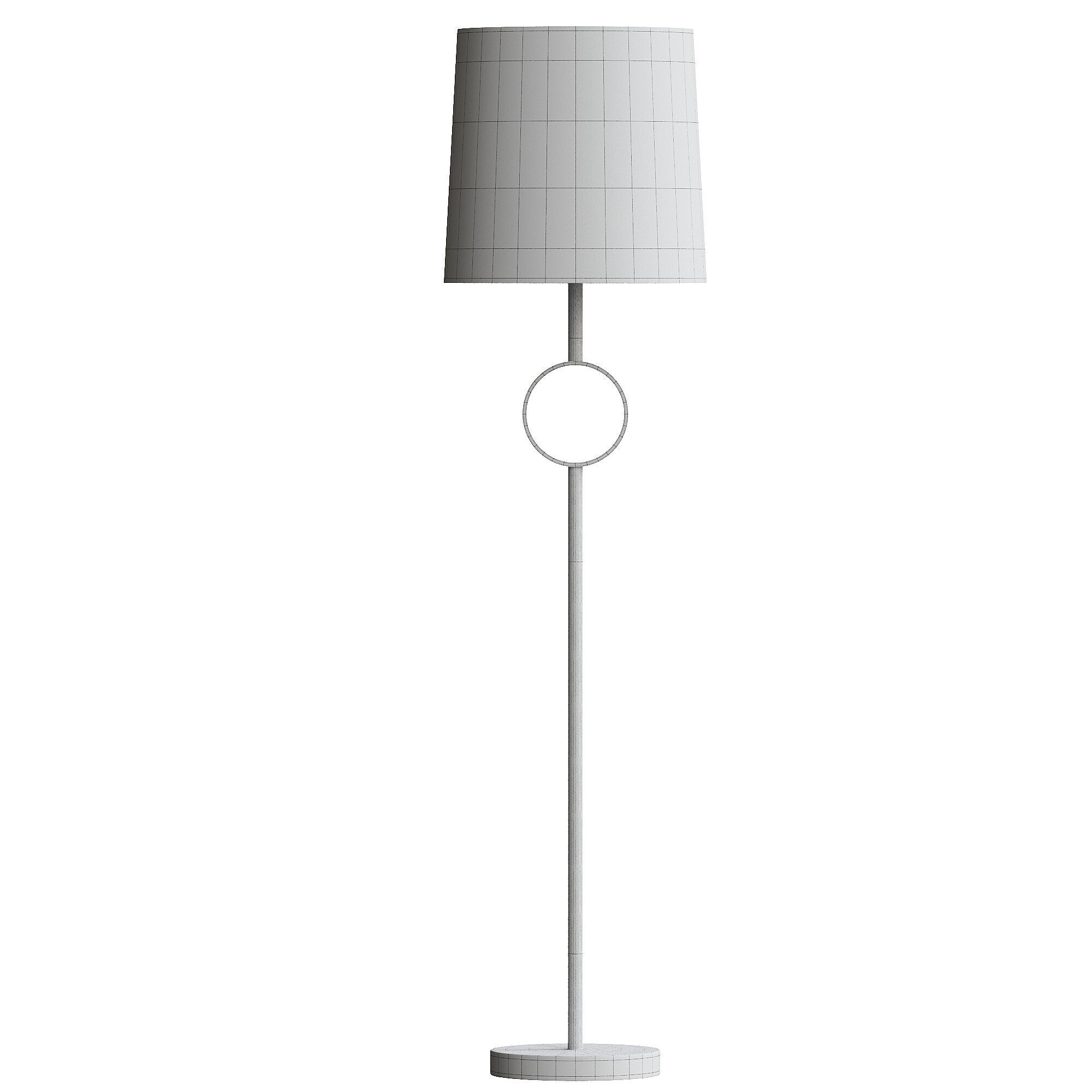  Metal Ring Floor Lamp 3D model_2
