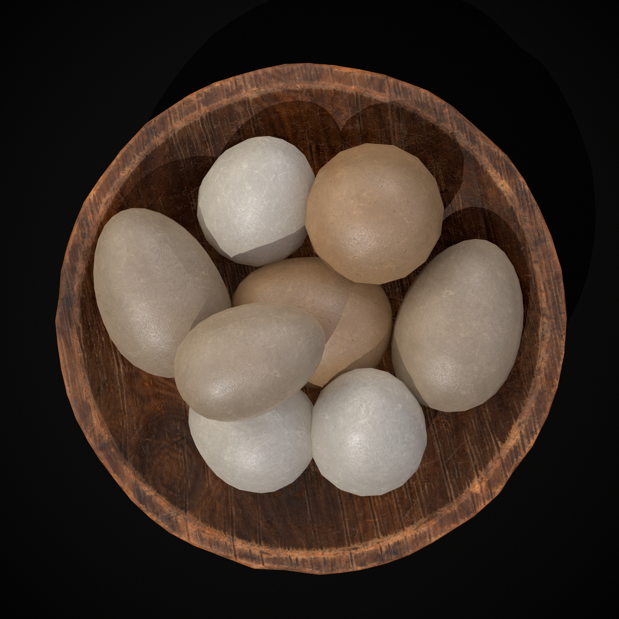 Eggs in Bowl Low-poly 3D model_7
