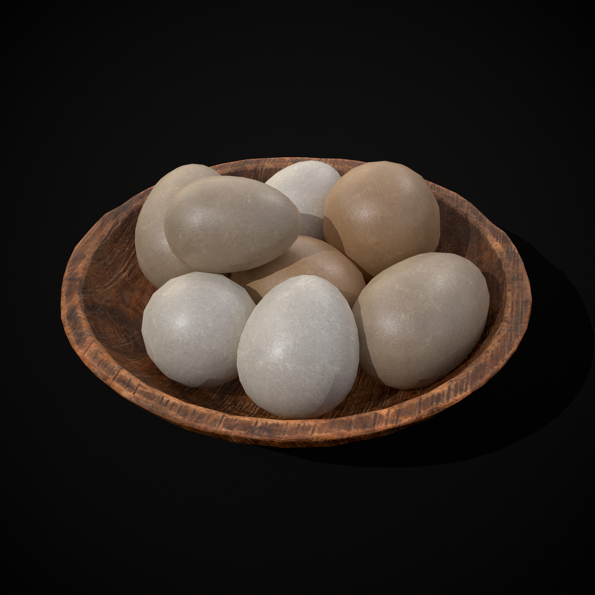 Eggs in Bowl Low-poly 3D model_17