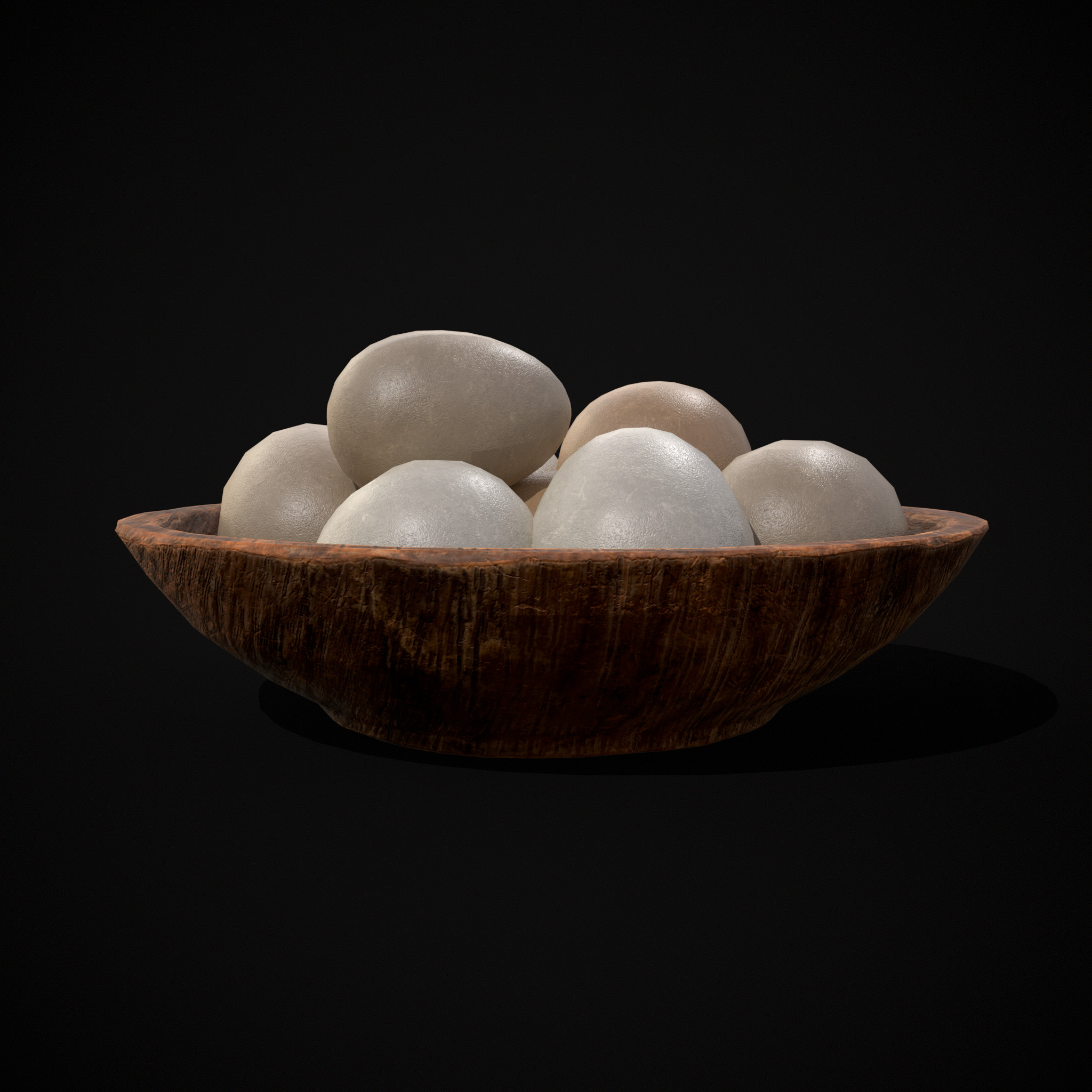 Eggs in Bowl Low-poly 3D model_15