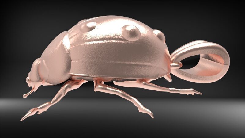 Ladybug Pendant Necklace charm Bracelet Jewelry 3D print model_9