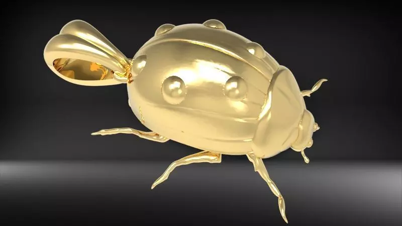 Ladybug Pendant Necklace charm Bracelet Jewelry 3D print model_0