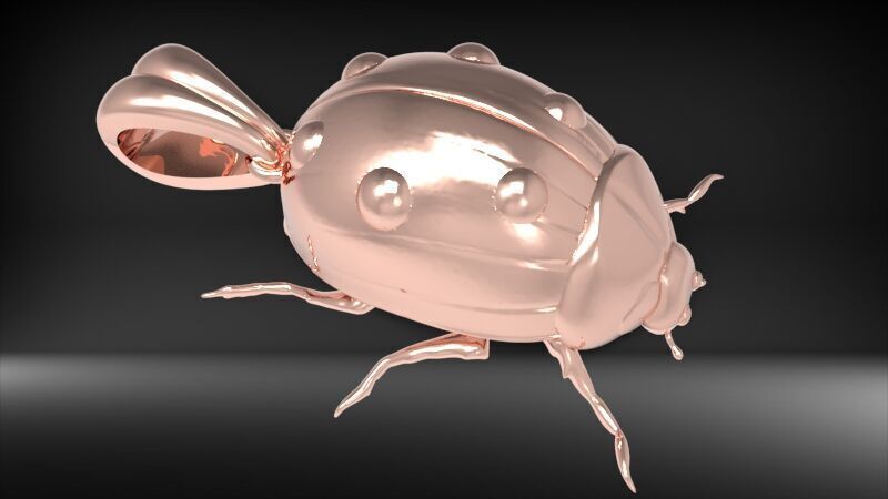 Ladybug Pendant Necklace charm Bracelet Jewelry 3D print model_4