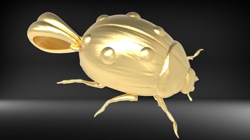 Ladybug Pendant Necklace charm Bracelet Jewelry 3D print model_10