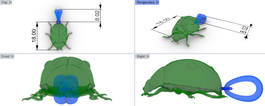 Ladybug Pendant Necklace charm Bracelet Jewelry 3D print model_20