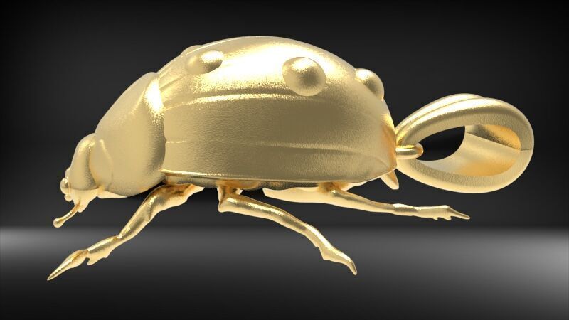 Ladybug Pendant Necklace charm Bracelet Jewelry 3D print model_15