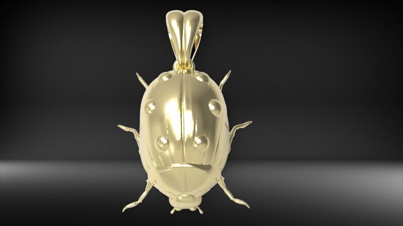 Ladybug Pendant Necklace charm Bracelet Jewelry 3D print model_6