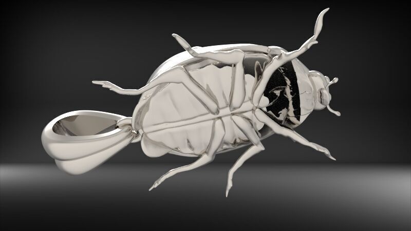 Ladybug Pendant Necklace charm Bracelet Jewelry 3D print model_13