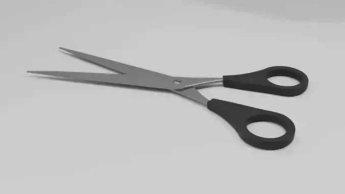 Realistic Stainless Steel Scissors