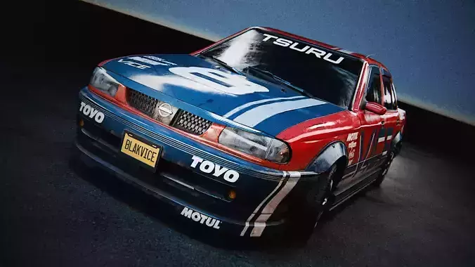 Nissan Tsuru Tunning Sentra B13 Low-poly 3D model