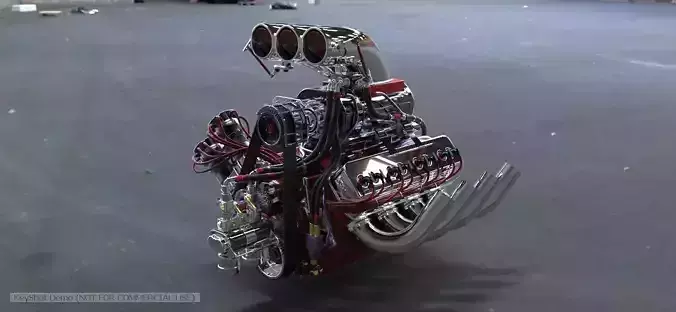 Dragster engine 3D model