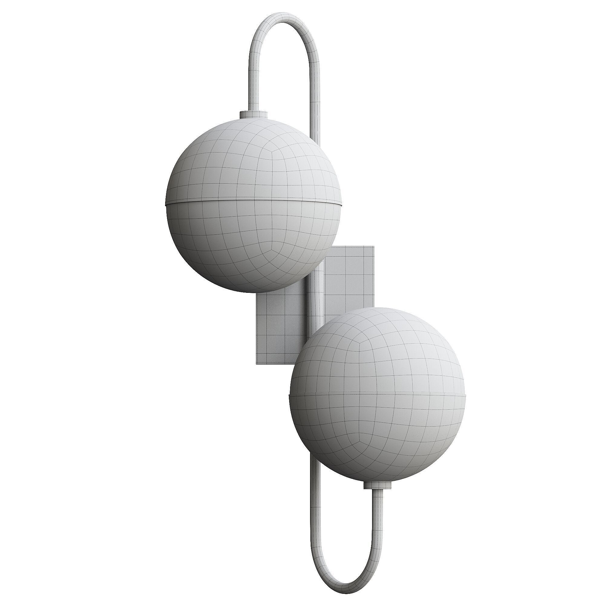 Mid-Century Globe Adjustable Double Swing Arm 3D model_2