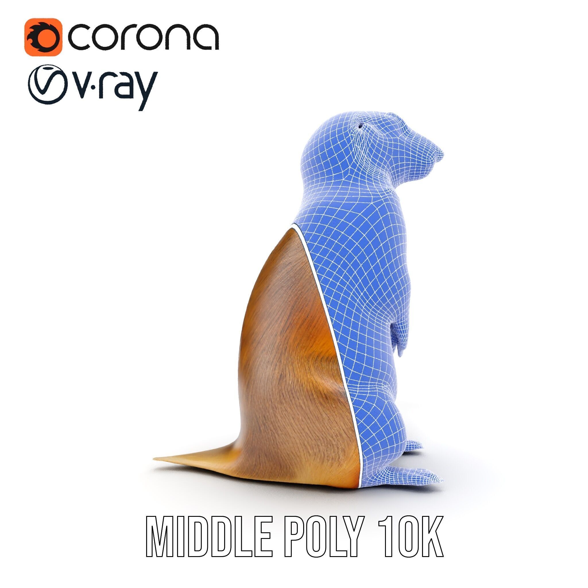 Prairie Dog D Model Pack with Detailed Fur and Textures Low-poly 3D model_31