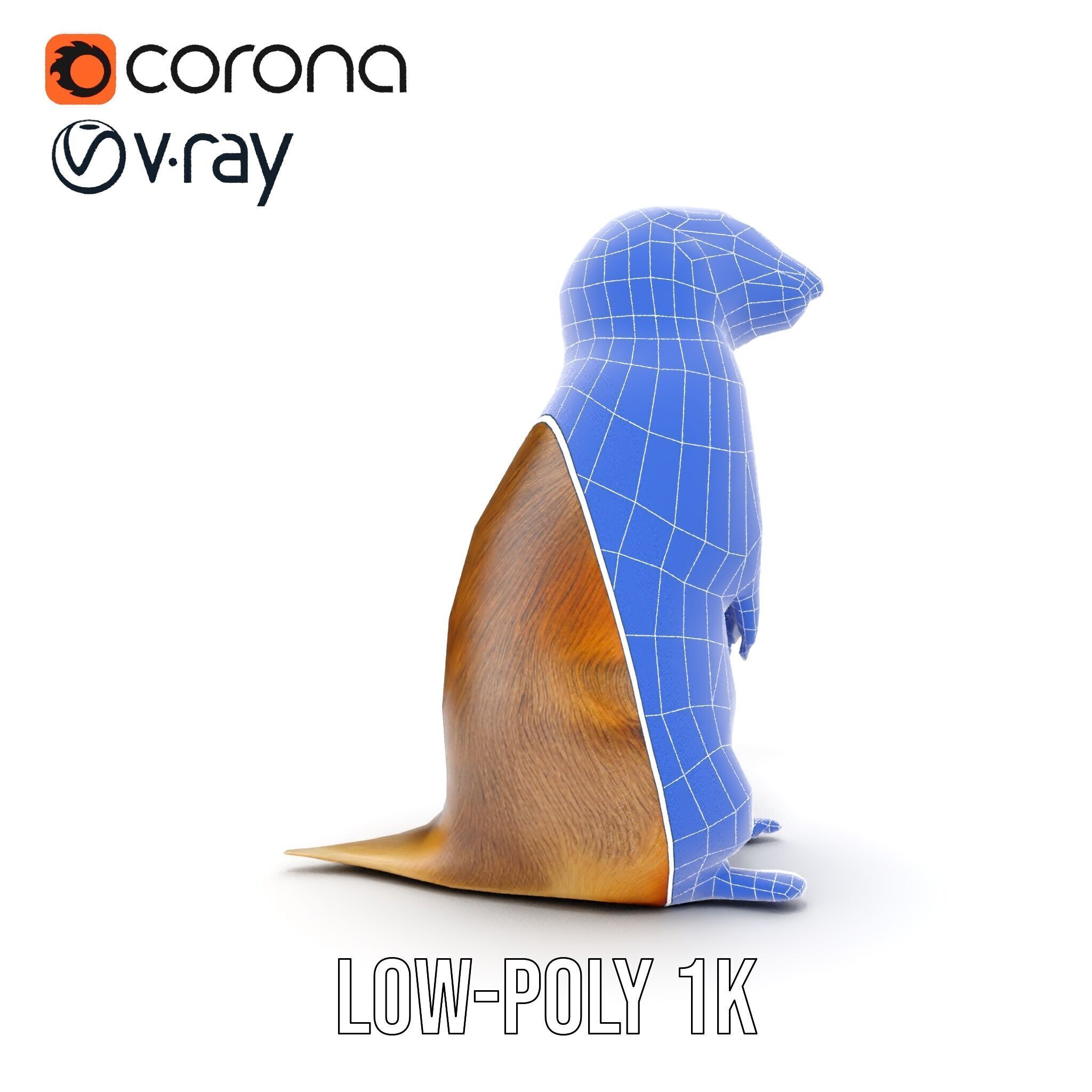 Prairie Dog D Model Pack with Detailed Fur and Textures Low-poly 3D model_32