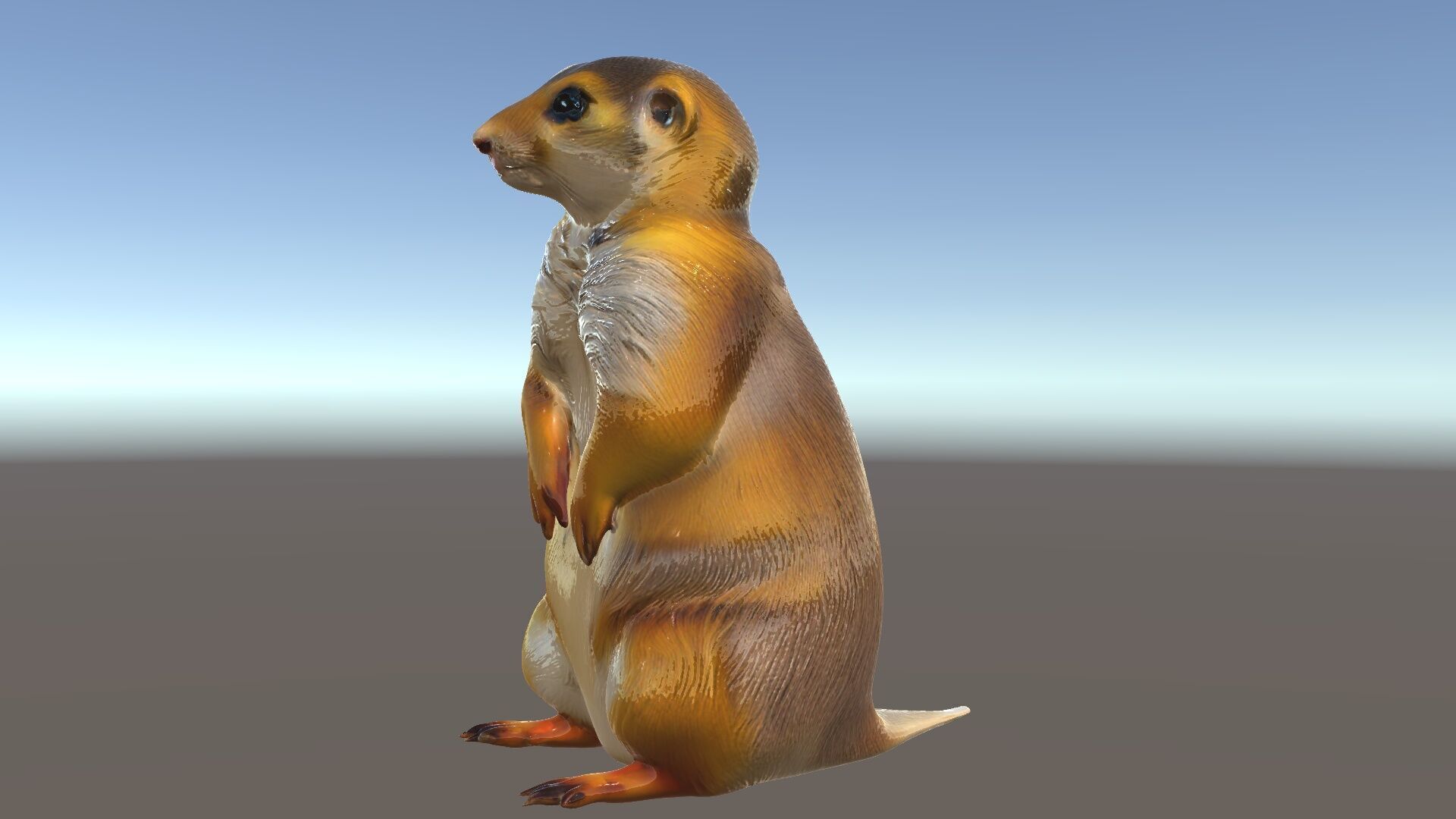 Prairie Dog D Model Pack with Detailed Fur and Textures Low-poly 3D model_6