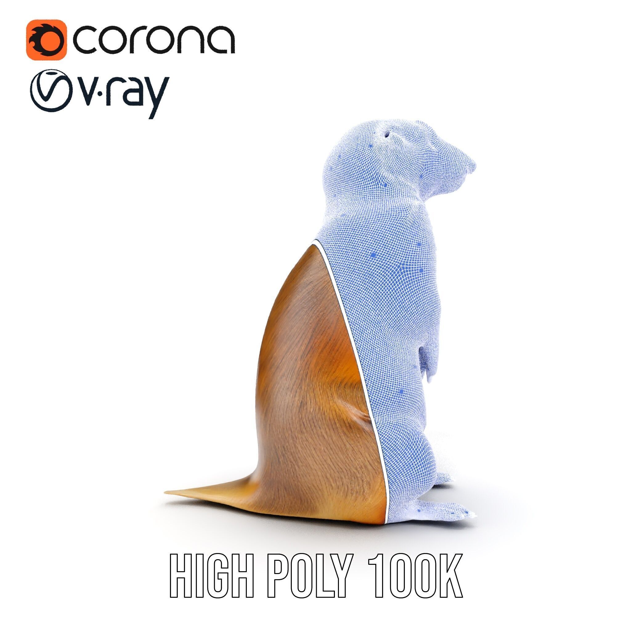 Prairie Dog D Model Pack with Detailed Fur and Textures Low-poly 3D model_39