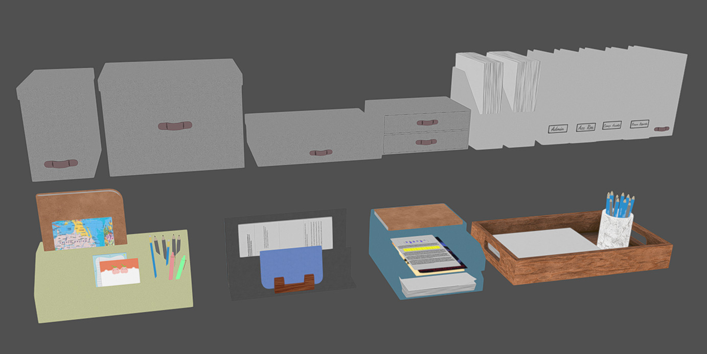 Office Tools 07 Low-poly 3D model_12